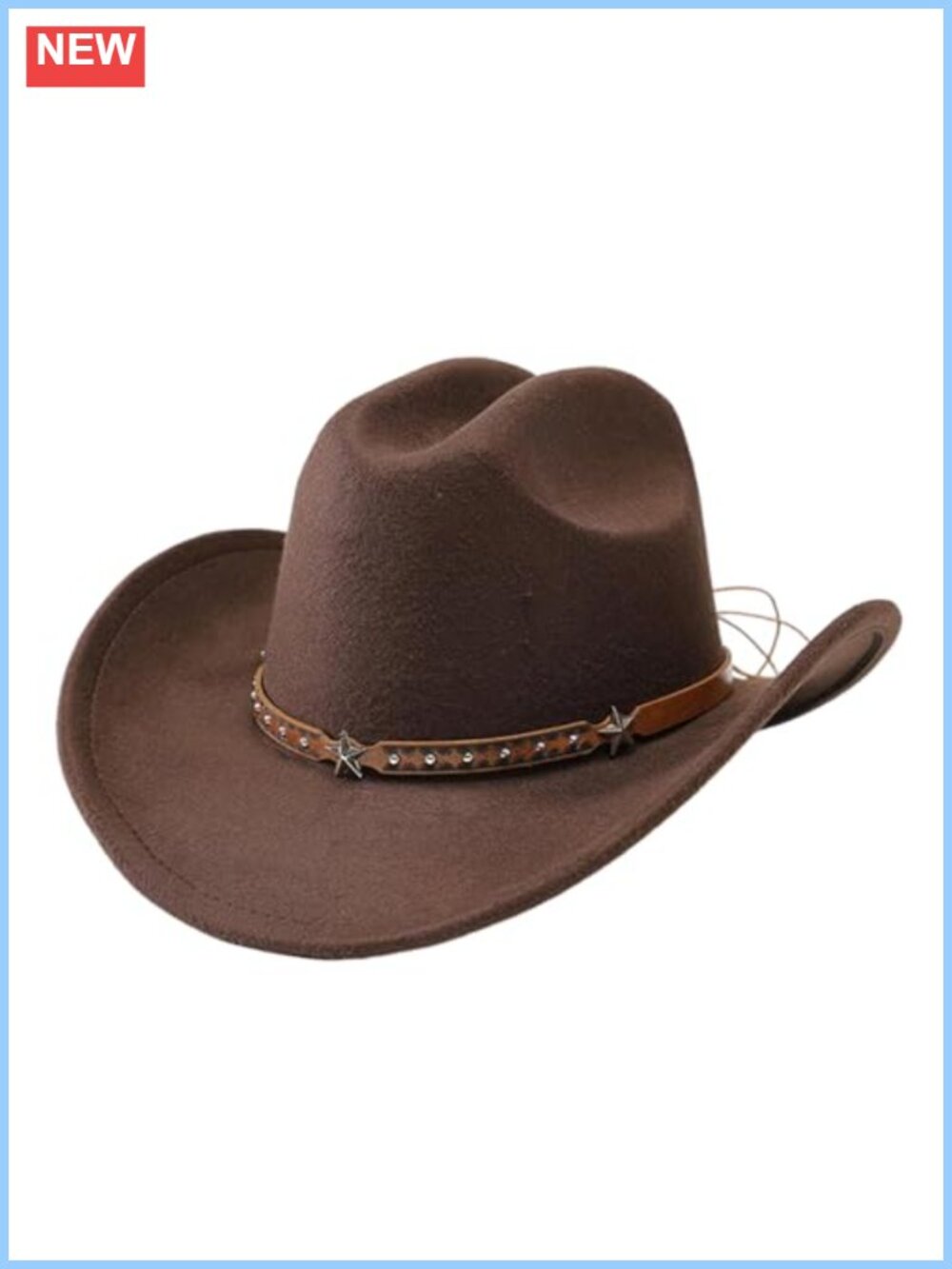 Unisex Western Cowboy Hat Wide Brim Roll Up Fedora Polyester